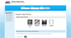 Desktop Screenshot of claytonhighschoolalumni.com