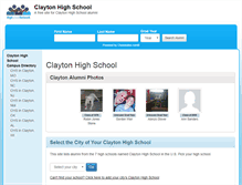 Tablet Screenshot of claytonhighschoolalumni.com